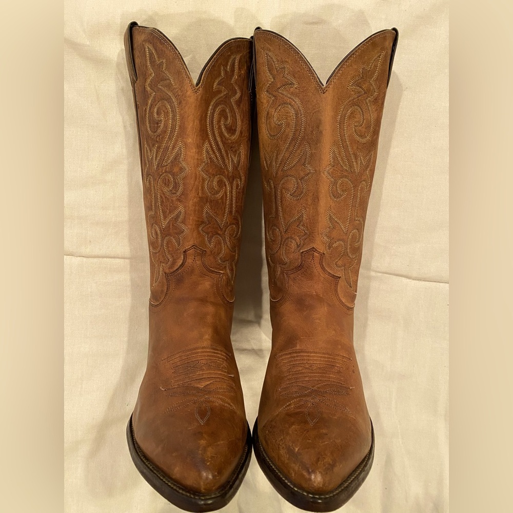 Justin western brown leather boots size 10,5